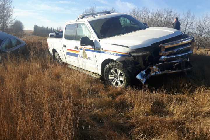 RCMP vehicle involved in the collision