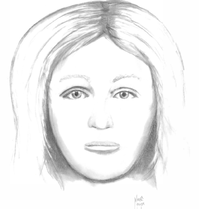Composite drawing of female suspect 'Haley'