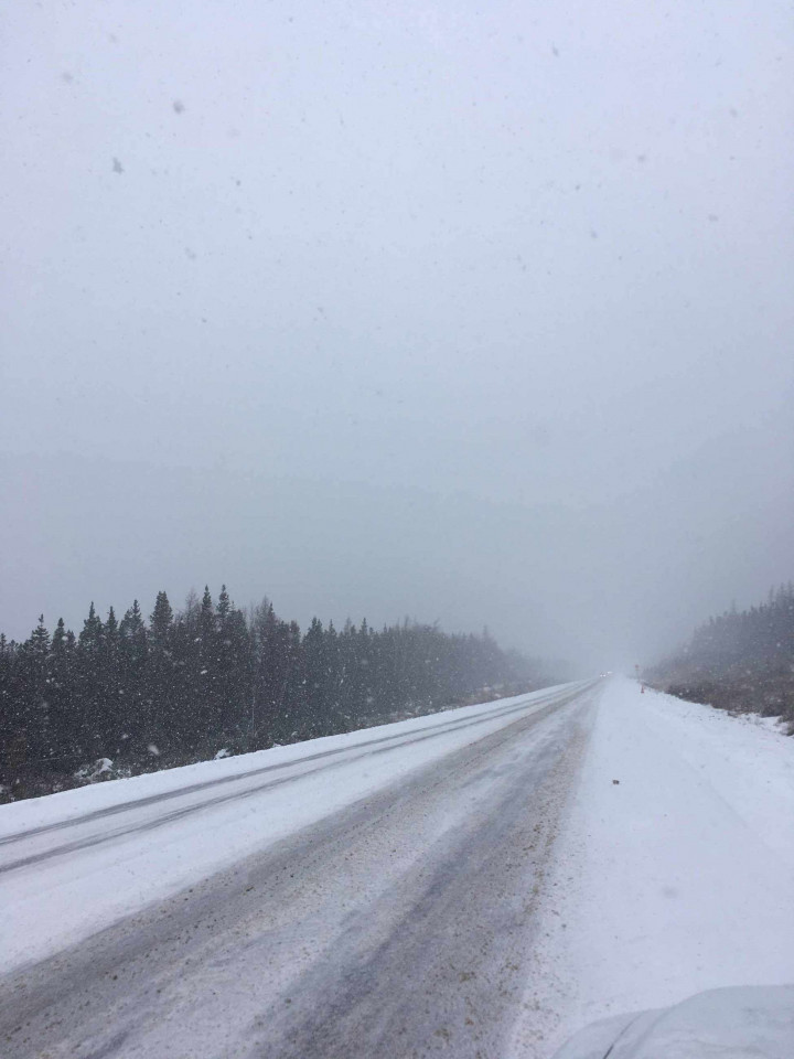 RCMP Traffic Services West warns motorists of poor road conditions on TCH near Birchy Lake