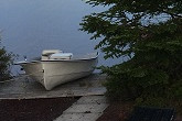 Ten-foot white fibre glass boat stolen from cabin in Deer Park on November 22, 2019.