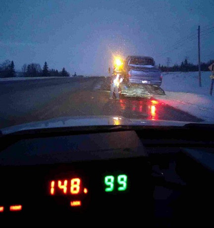 RCMP Traffic Services West seizes truck for speeding more than 51 kms/hr on TCH near St. Judes on January 21, 2020.