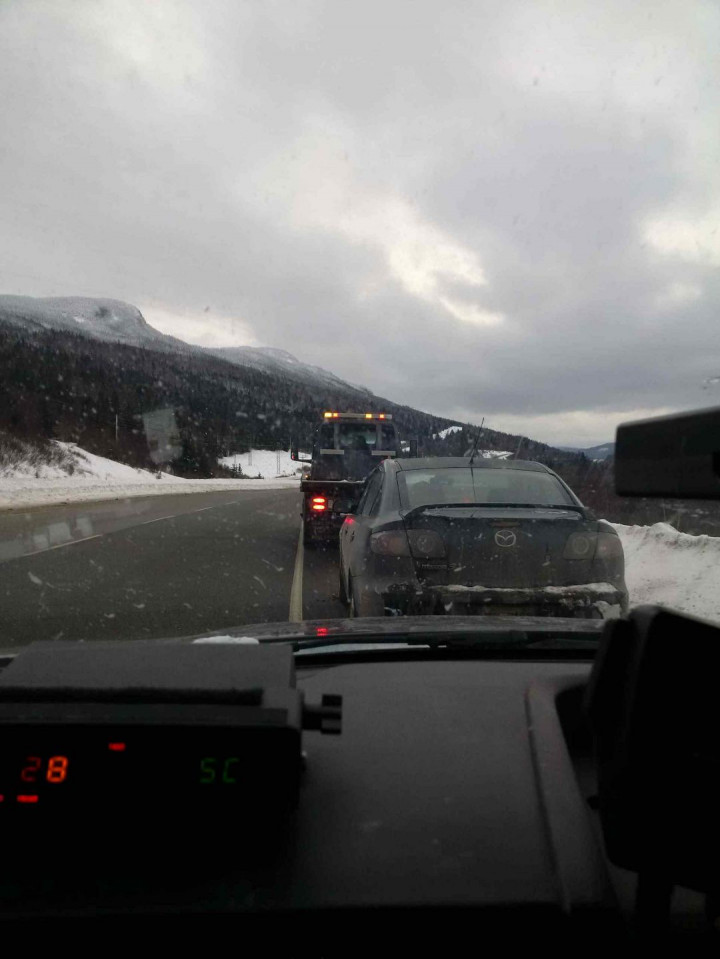 RCMP Traffic Services West seizes vehicle traveling 157 kms/hr on TCH near Pasadena on February 6, 2020.