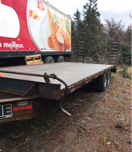 24-foot black Ridgeline utility trailer, NL licence plate # TGF 573, stolen from Witless Bay Line sometime between 6:00 p.m. on December 27 and December 29, 2018.