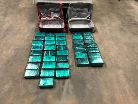 43 kgs of Cocaine and suitcases