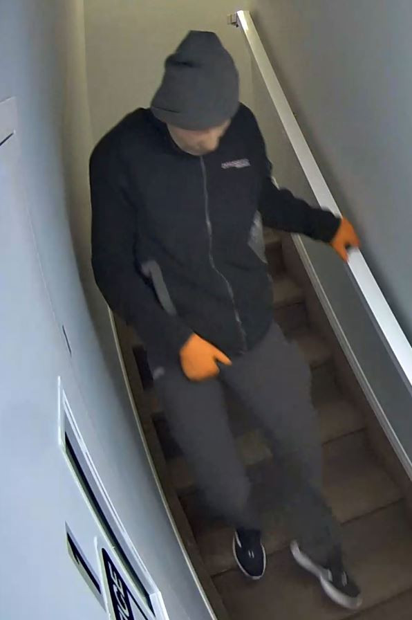 Suspect believed to be wearing a mask to disguise their identity
