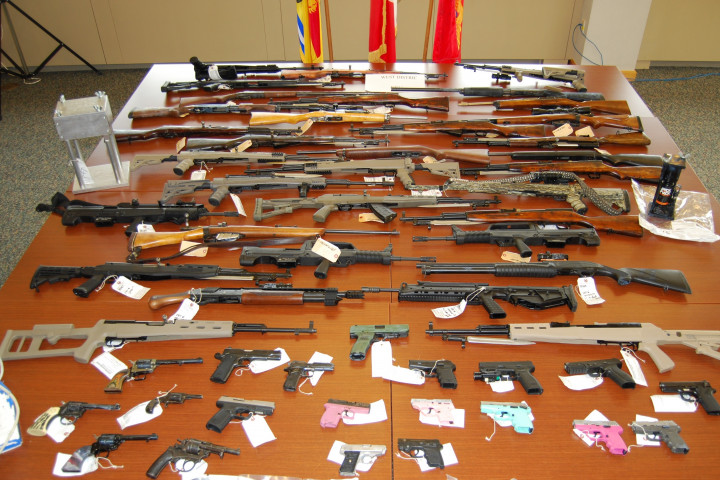 Firearms seized 