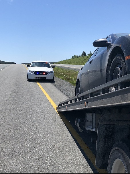 RCMP Traffic Services East seizes vehicle on TCH near Witless Bay Line traveling at 145 km/h, operated by a suspected drug-impaired driver on June 16, 2020.