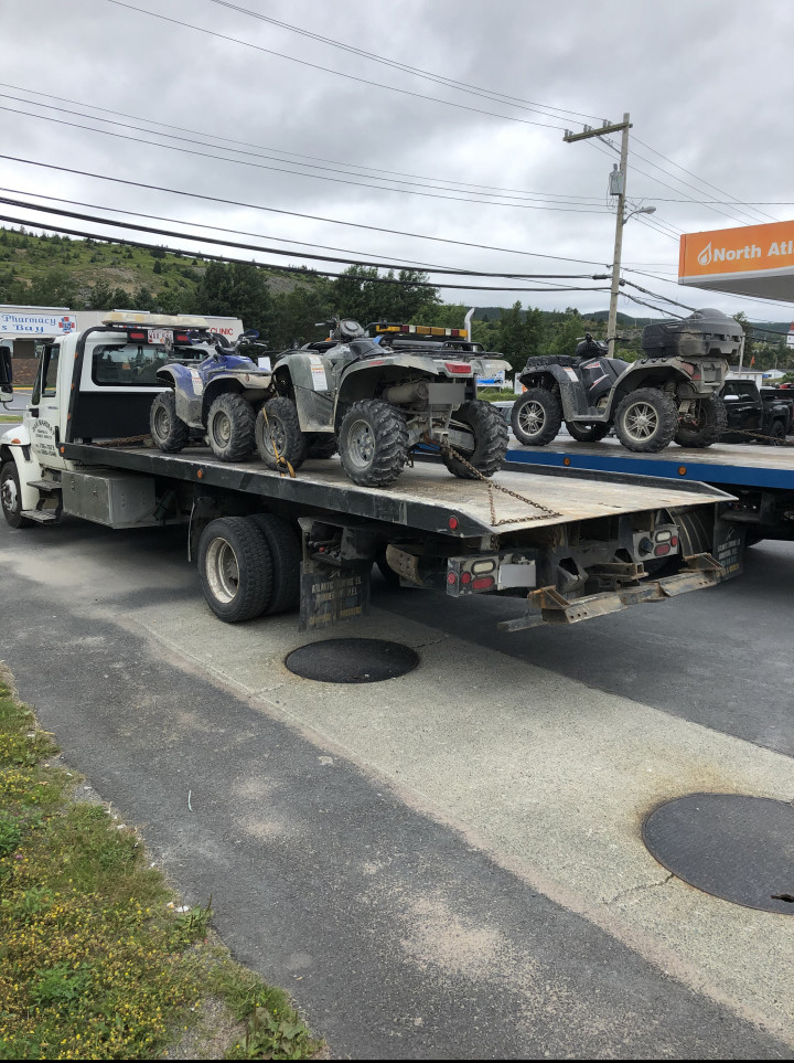 Three all-terrain vehicles were seized and impounded by Bay Roberts RCMP for operating on a roadway in Spaniard's Bay on August 2, 2020.