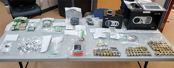seized cash and drugs