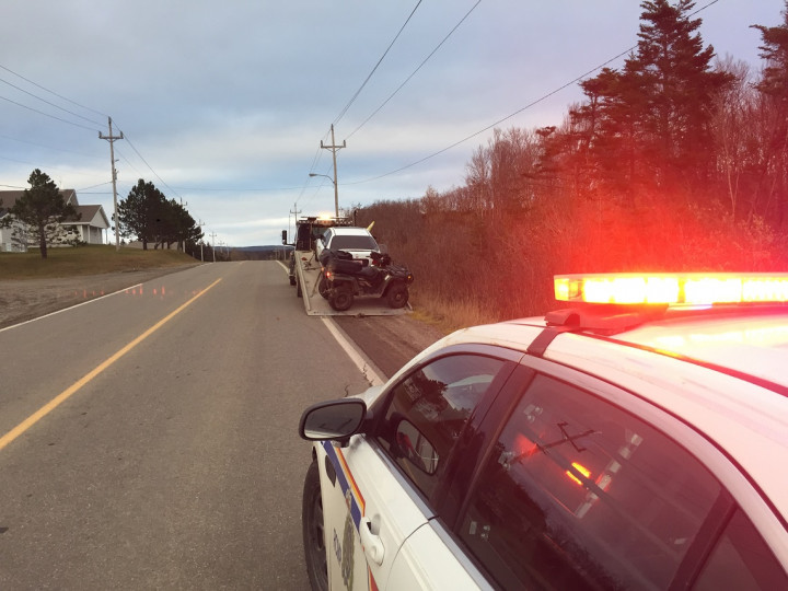 RCMP Traffic Services West seized a car and an ATV following traffic stops on the Hansen Highway on November 7, 2020.