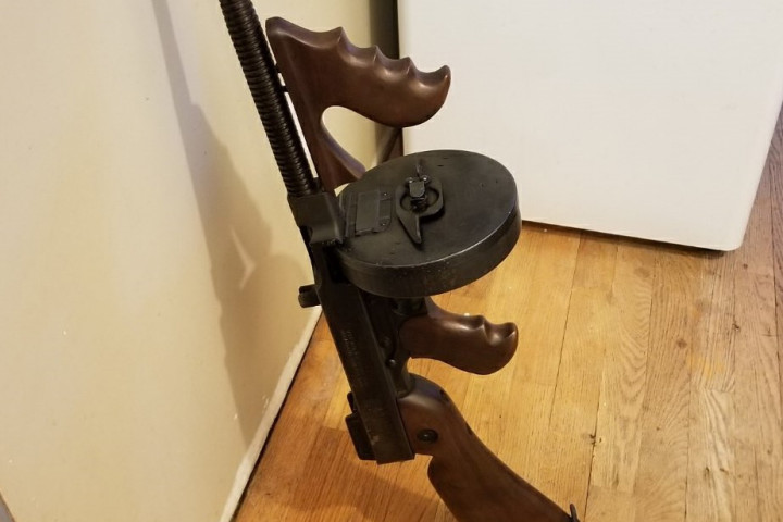 Thompson sub-machine gun seized