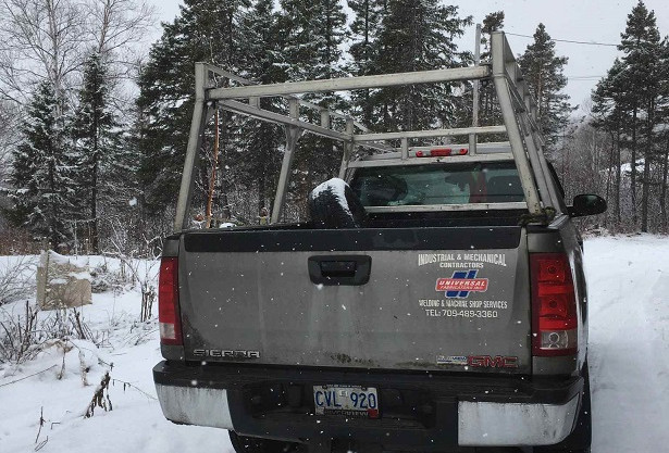 This GMC Sierra 2500 series truck was stolen from Universal Fabricators Inc. in Grand Falls-Windsor on January 26, 2021.