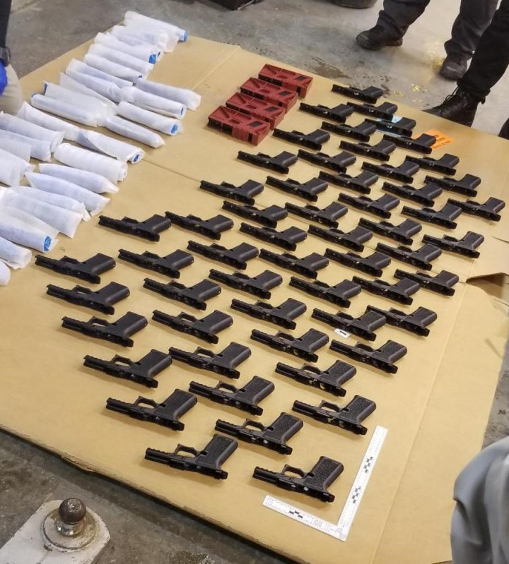 249 illegal firearms (disassembled) were seized by our officers.