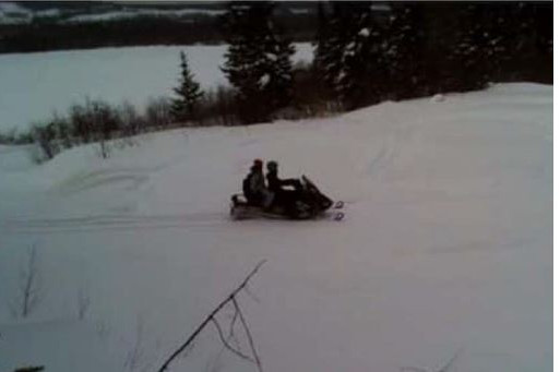 Corner Brook RCMP is looking to identify the two individuals seen on snowmobile in the area of Big Cooks Pond in relation to the break and enters that occurred sometime between March 7-8, 2021.