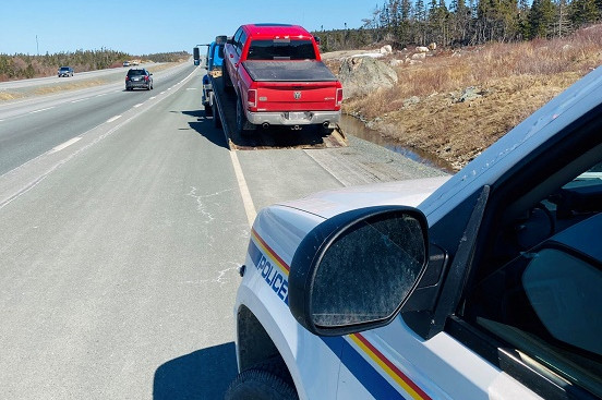 This Dodge Ram was seized and impounded by RCMP Traffic Services East for travelling at a speed of 173 km/hr on the TCH on March 23, 2021.