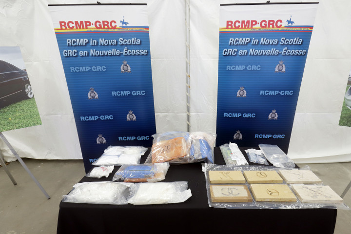Display of drugs seized