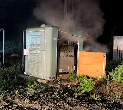A fire was intentionally set at this pumping station located on Maloney Street in Grand Falls-Windsor on June 21, 2021.