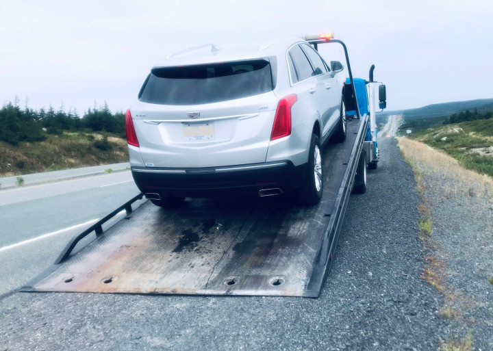 A Cadillac SUV is impounded for travelling 160 km/h at Butter Pot Park on August 11, 2021.