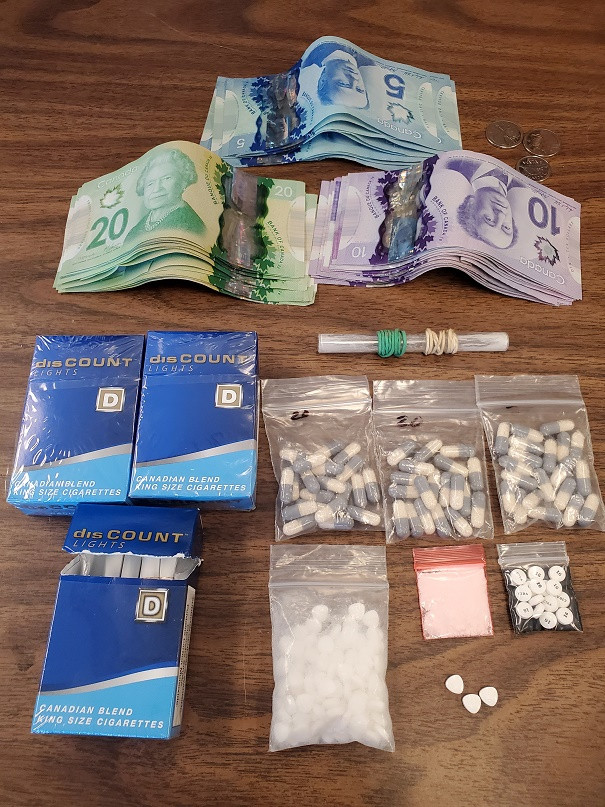 A quantity of cash and pills were seized by Gander RCMP following a traffic stop on the TCH near Little Harbour on August 29, 2021.