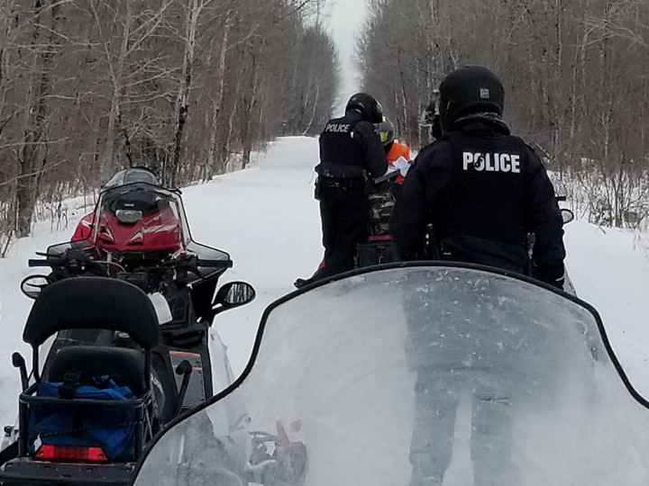 RCMP conducting snowmobile patrols in the Lac du Bonnet area