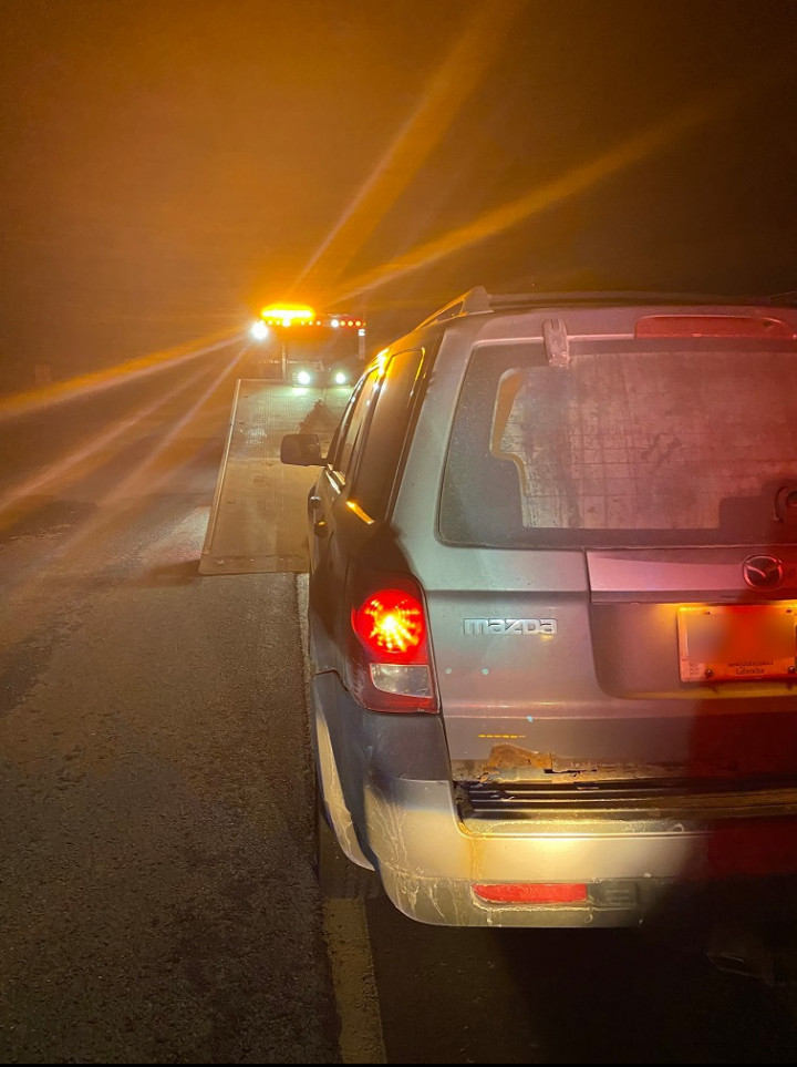 This SUV, stopped for speeding by Clarenville RCMP on February 20, 2022, was seized and impounded for having no insurance.