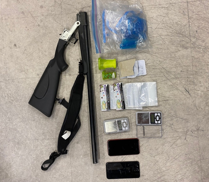A shot gun, pills and drug paraphernalia were seized from a Bunyan's Cove residence by Clarenville RCMP on February 24, 2022.