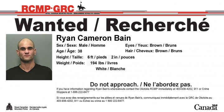 Wanted Poster of Ryan Cameron Bain