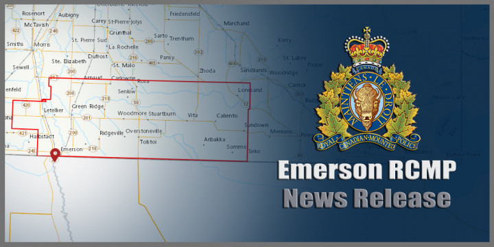 Emerson RCMP news release sign