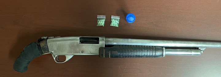 Seized firearm and drugs