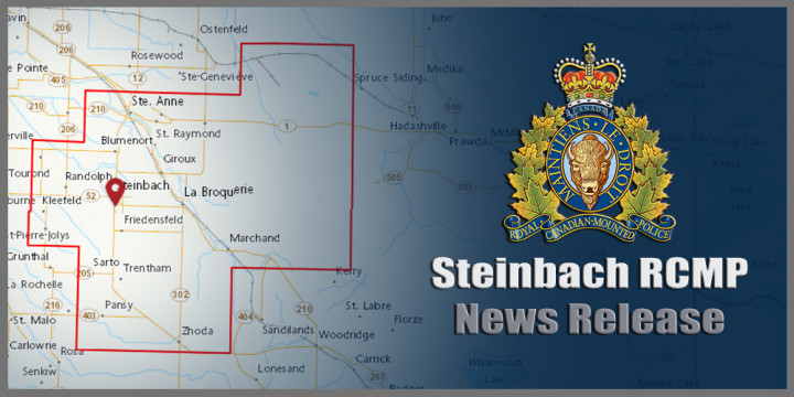 Steinbach RCMP news release sign