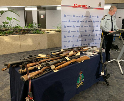 Photo of guns seized