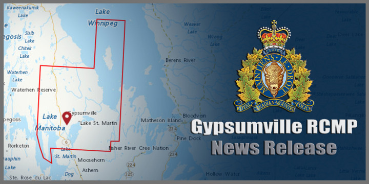 Gypsumville RCMP news release sign