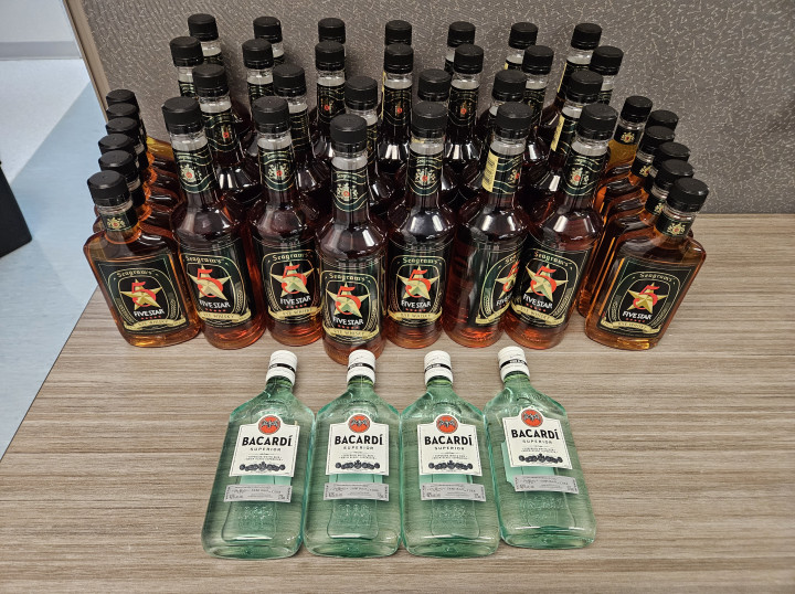 Seized liquor