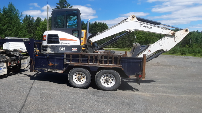 Stolen excavator