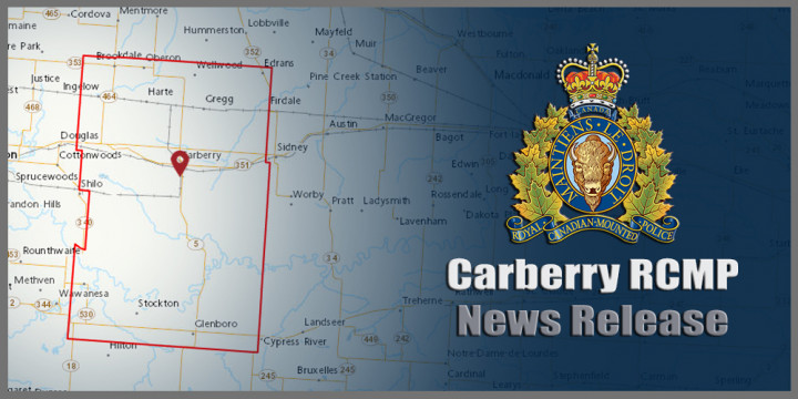 Carberry RCMP news release sign