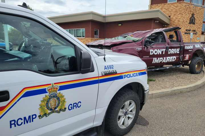White Butte RCMP hosted the MADD Regina's Crashed Car Campaign media event