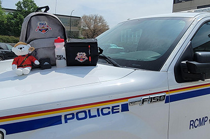photo of prize on RCMP truck
