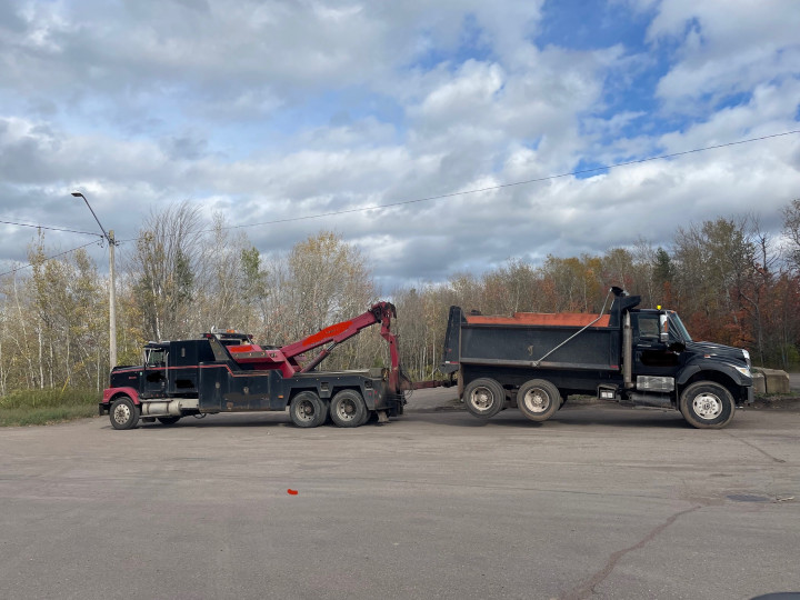 Vehicle being towed