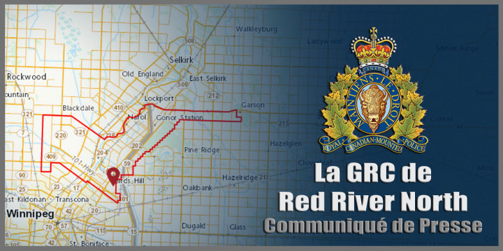 Signe de communiqué de presse de la GRC de Red River North