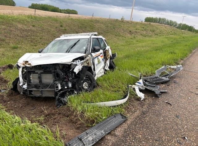 Damaged RCMP Vehicle 